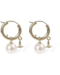 Vivienne Westwood Créoles En Fausses Perles Fenella - Blanc