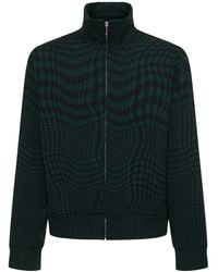 Burberry - Houndstooth Print Cotton Track Jacket - Lyst