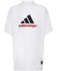 Balenciaga - X adidas T-Shirt mit Logo-Print - Lyst