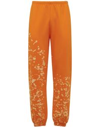 Liberal Youth Ministry Bleached Cotton Jersey Sweatpants - Orange