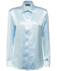 Tom Ford - Fluid Charmeuse Silk Shirt - Lyst
