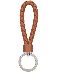 Bottega Veneta - Intreccio Leather Key Ring - Lyst