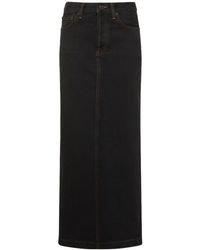 Wardrobe NYC - Cotton Denim Midi Column Skirt - Lyst