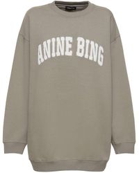 Anine Bing - Sweatshirt Aus Baumwolle Mit Logodruck - Lyst