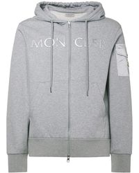 Moncler - Felpa in jersey di cotone con zip - Lyst
