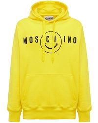 Moschino Hoodie Aus Baumwolle Mit Logodruck - Gelb