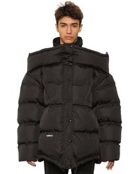 Vetements Daunenjacke Mit Logopatch "upside-down" - Schwarz