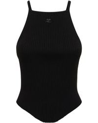 Courreges - Tank top holistic in maglia a costine - Lyst