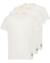 Jil Sander - 3er-pack T-shirts Aus Baumwolle "plus" - Lyst