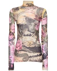 Acne Studios - Printed Nylon Turtleneck Top/Multi - Lyst