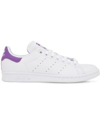 adidas Originals Stan Smith Leather Sneakers in White/Bordeaux (White) -  Lyst