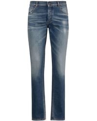 Balmain - Jeans slim fit in denim di cotone stretch - Lyst