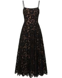 Michael Kors - Flared Lace Midi Dress - Lyst