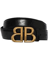 Balenciaga - 30Mm Monaco Leather Belt - Lyst