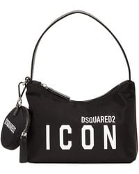 DSquared² Mini Hobo Nylon Shoulder Bag - Black