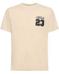 Off-White c/o Virgil Abloh - T-shirt Aus Baumwolle Mit 23-logo - Lyst