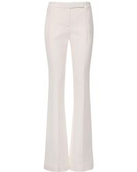 Alexander McQueen - Flared Mid-rise Crepe Trousers - Lyst