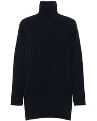 Off-White c/o Virgil Abloh Wool Micro Bouclé Knit Turtleneck in Black for Men Mens Clothing Sweaters and knitwear Turtlenecks 