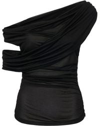 Blumarine - Drapiertes Jerseysablé-top - Lyst