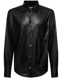 4SDESIGNS - Faux Leather Shirt - Lyst