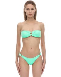 Reina Olga Bikini Aus Samt "bandcamp" - Grün