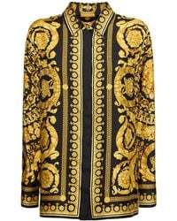 Versace - Baroque Printed Silk Twill Shirt - Lyst