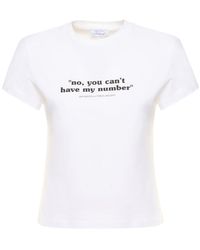 Off-White c/o Virgil Abloh - T-shirt en coton quote number - Lyst