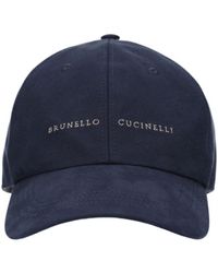 Brunello Cucinelli - Gorra de baseball de algodón con logo - Lyst