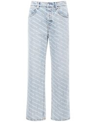 Alexander Wang Skaterjeans Aus Baumwolldenim Mit Logodruck - Blau