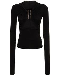 Rick Owens - Prong Open Front Jersey Top - Lyst