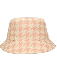Burberry - Houndstooth Distressed Bucket Hat - Lyst