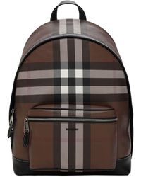 Burberry - Jett Check E-canvas Backpack - Lyst