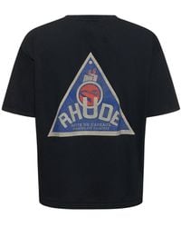 Rhude - Bedrucktes T-shirt Aus Baumwolle "cadeux Sundry" - Lyst