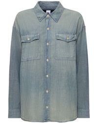 RE/DONE - Oversized Chambray-hemd " & Pam" - Lyst