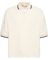 Gucci - Light Felted Cotton Jersey Polo Shirt - Lyst
