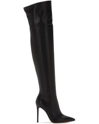 Gianvito Rossi 105mm Bea Leather Over-the-knee Boots - Black