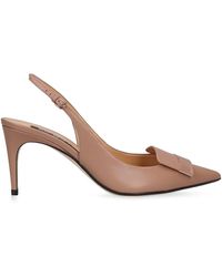 Sergio Rossi - 75Mm Leather Slingback Pumps - Lyst