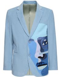 Kidsuper - Blue Face Corduroy Suit Jacket - Lyst