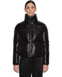 Moncler Daunenjacke Aus Nylonlacqué "rimac" - Schwarz