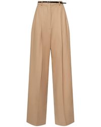 Sportmax - Kiens12 Flannel Wide Pants W/belt - Lyst