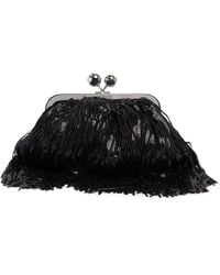 Weekend by Maxmara - Clutch Aus Satin Mit Stickerei "flou" - Lyst