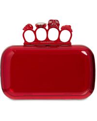 Alexander McQueen Schlagring-clutch Aus Plexiglas in Rot Damen Taschen Taschen-Accessoires 