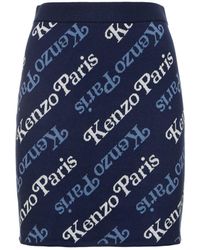 KENZO - Kenzo X Verdy Cotton & Wool Mini Skirt - Lyst
