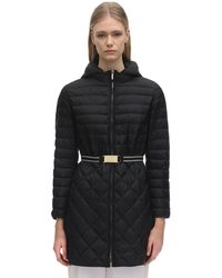 Max Mara Max Mara The Cube Hooded Down Coat - Black