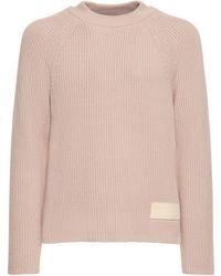 Ami Paris - Cotton & Wool Crewneck Sweater - Lyst