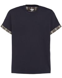 Bottega Veneta - Double Layer Checked Cotton T-shirt - Lyst