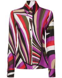 Emilio Pucci - Printed Silk Twill Shirt - Lyst