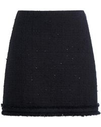 Versace - Minigonna in tweed di misto cotone lucido - Lyst