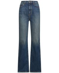 Khaite - Jeans rectos con cintura alta - Lyst