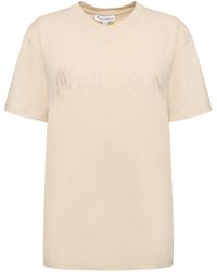 JW Anderson - T-shirt in jersey con ricamo logo - Lyst